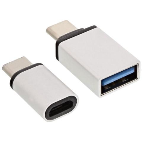 35809 USB 3.1 C Micro-USB + USB3.0 A Alluminio cavo di interfaccia e adattatore - Foto 2