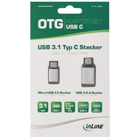 35809 USB 3.1 C Micro-USB + USB3.0 A Alluminio cavo di interfaccia e adattatore - Foto 1