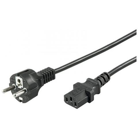 E10274, Maschio / femmina, Power plug type E, C13 coupler, Dritto, Dritto, Nero - Foto 1