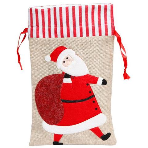 Sacchetto Regalo Di Natale Piccolo Con Babbo Natale - Foto 1