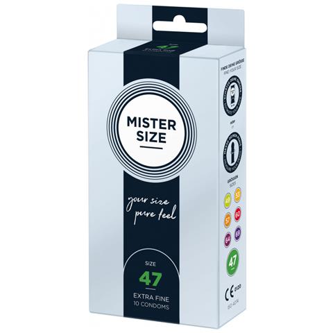 Preservativi In Lattice Mister Size 47mm Condoms 10pcs - Foto 1