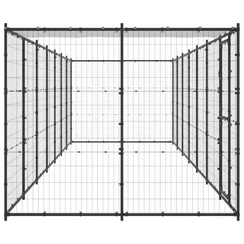 Gabbia Per Cani Da Esterno In Acciaio Con Tetto 16,94 M - Foto 9