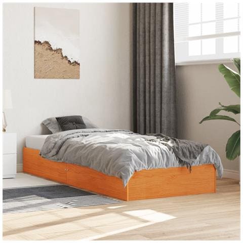 Giroletto Marrone Cera 90x190 Cm In Legno Massello Di Pino - Foto 3