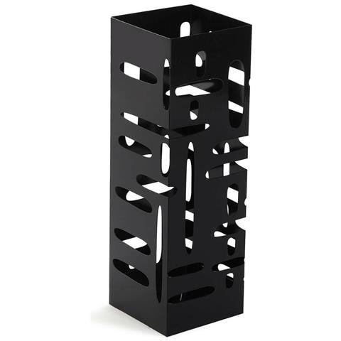 Portaombrelli Nero Metallo Ferro 15,5 X 49 X 15,5 Cm - Foto 1