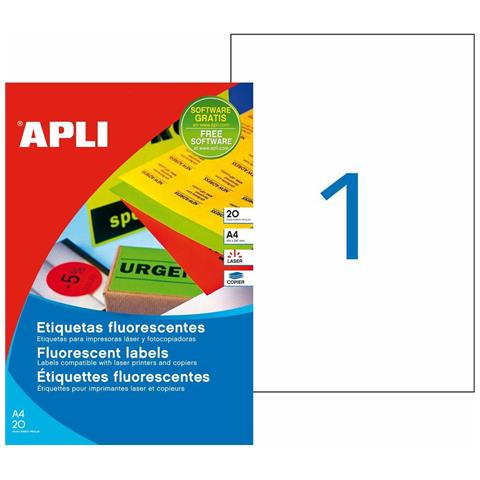 Adesivi /etichette Verde A4 20 Foglie 210 X 297 Mm - Foto 1