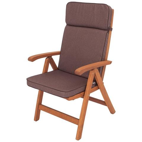 Cuscino Sedia Con Schienale, Cuscino Sedia Da Giardino, Coprisedia Con Schienale, Cuscino Per Sedie Da Giardino, Cucina E Soggiorno. - Schienale 72x49 Cm - Seduta 49x47 Cm - Marrone - Foto 15