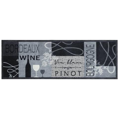 Tappeto Da Cucina Lavabile Grigio Vino 60x180 Cm In Velluto - Foto 2