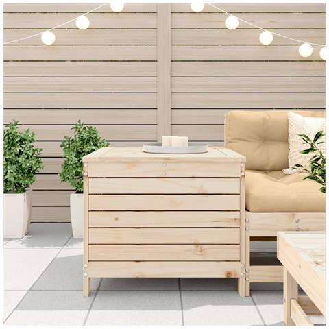 Poggiapiedi da Giardino 62x63,5x53,5 cm Legno Massello di Pino - Foto 3