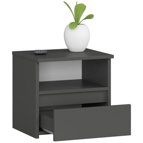Comodino CL1, 1 cassetto, 40x35x40 cm, Colore Grigio Grafite - Foto 2