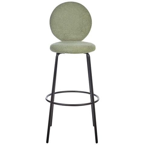 Set Di 2 Sedie Alte Emery Bouclé Verde Chiaro - Foto 7