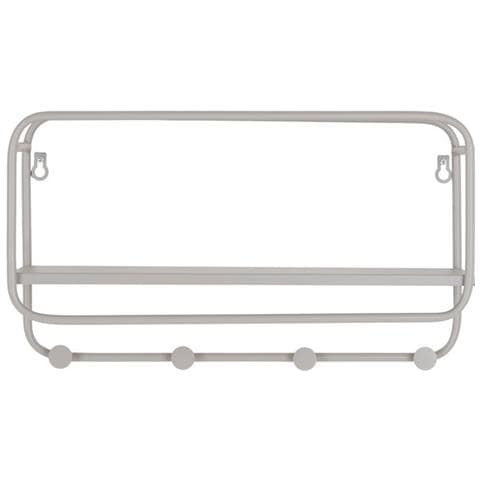 Appendiabiti Da Parete Feira - Grigio - Metallo - 15x45x25 Cm - Foto 1