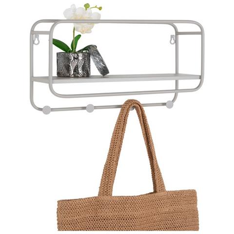 Appendiabiti Da Parete Feira - Grigio - Metallo - 15x45x25 Cm - Foto 5