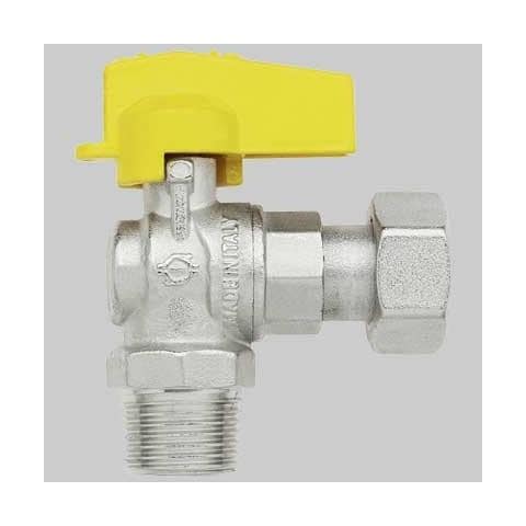 Rubinetto A Squadro Maschio Con Dado Girevole 1/2 X 3/4 G - Foto 1
