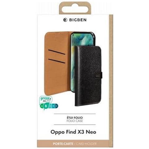 Custodia Per Oppo Find X3 Neo Folio Wallet Con Linguetta Magnetica, Nero - Foto 3