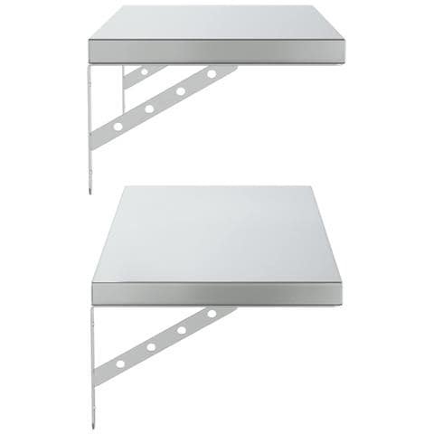 Mensole A Muro 2 Pz 75x30 Cm Argento In Acciaio Inossidabile - Foto 9