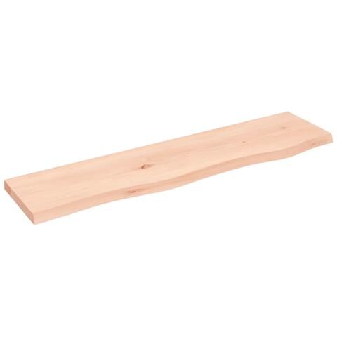 Ripiano A Parete 80x20x2 Cm Legno Massello Rovere Non Trattato - Foto 2