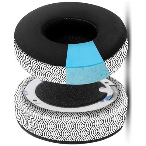 Cover Per Auricolari River Printed Ice Silk Leather Spliced Per Beats Studio3/2   Modello 2 - Foto 3