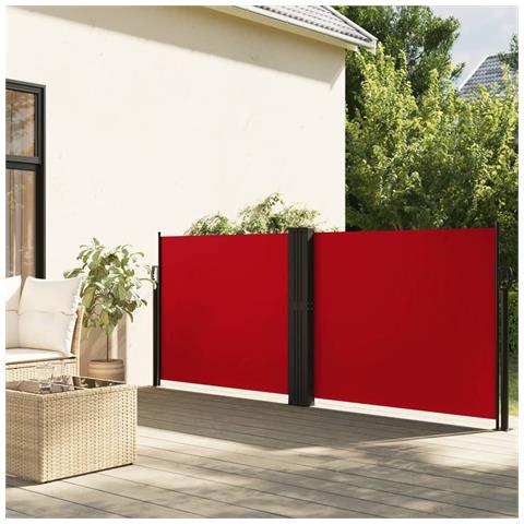 Tenda Da Sole Laterale Retrattile Rossa 140x600 Cm - Foto 1
