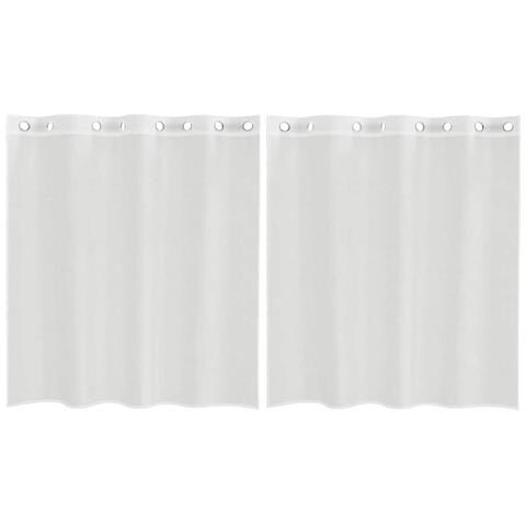 Tende In Voile Con Occhielli 2 Pz Bianco - Foto 2