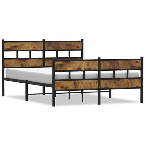 Giroletto Senza Materaso In Metallo Rovere Fumo 140x190 Cm - Foto 2