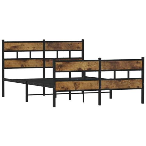 Giroletto Senza Materaso In Metallo Rovere Fumo 140x190 Cm - Foto 3