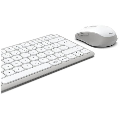 Tastiera e Mouse Con cavo e senza cavo 00173062  (Layout Tedesco) Colore Grigio. Bianco - Foto 2