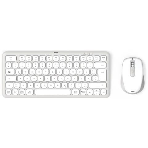 Tastiera e Mouse Con cavo e senza cavo 00173062  (Layout Tedesco) Colore Grigio. Bianco - Foto 1