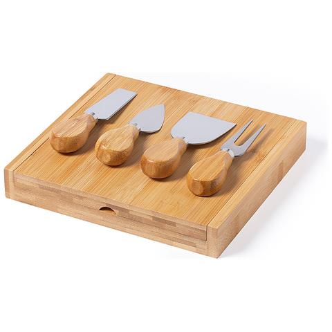 Set Formaggio 4 Pezzi 20,5x3x19 Cm. Colore Del Legno - Foto 2
