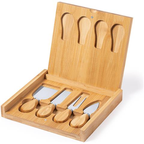 Set Formaggio 4 Pezzi 20,5x3x19 Cm. Colore Del Legno - Foto 1