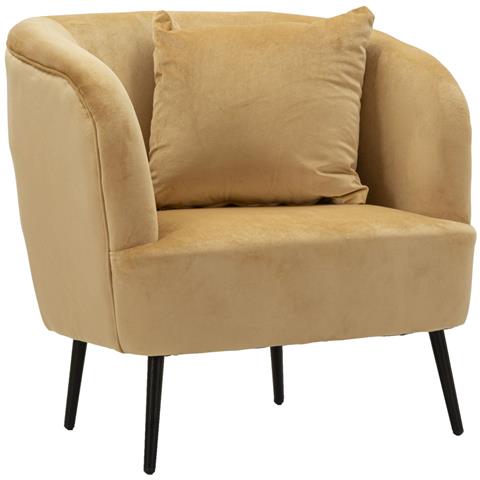 Poltrona Mf314 - Marrone - Legno - 73x66x78 Cm - Foto 1