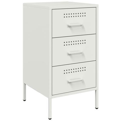 Lusso Casadino -  Comodino Bianco 36x39x68 Cm In Acciaio - Foto 1