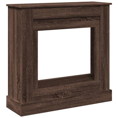 Cornice per Camino Rovere Marrone 90x30x90 cm in Truciolato - Foto 1