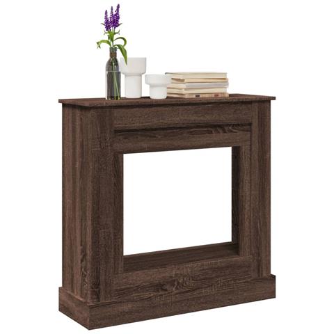 Cornice per Camino Rovere Marrone 90x30x90 cm in Truciolato - Foto 2