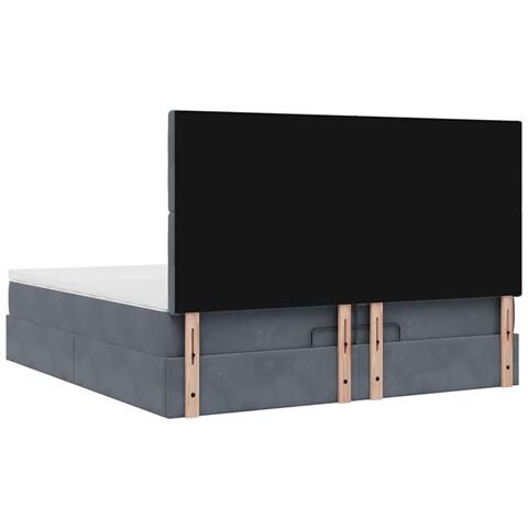 Struttura Letto Pouf con Materassi 200x200 cm Velluto - Foto 9