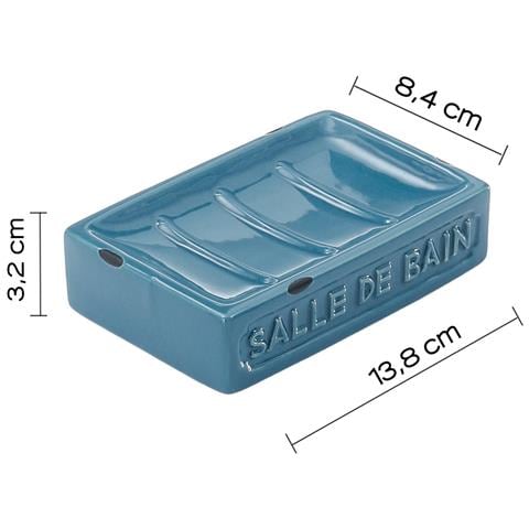 Portasapone D'appoggio In Ceramica Vv11 Serie Vivienne Blu - Foto 2