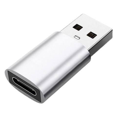 Adattatore Usb 3.0 Maschio A Type-c Femmina Per Trasferimento Dati E Audio Digitale (confezione Da 2) Silver - Foto 2