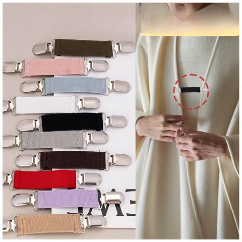 Clip Vintage A Doppia Estremità A Becco D'anatra Per Maglione, Scialle E Cardigan Black - Foto 4