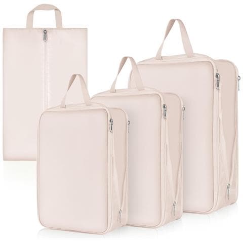 Borse Per Imballaggio Organizer A 4 Scomparti Impermeabile Da Viaggio Beige - Foto 1