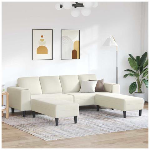 Set di divani 3 pcs Crema Velluto - Foto 2