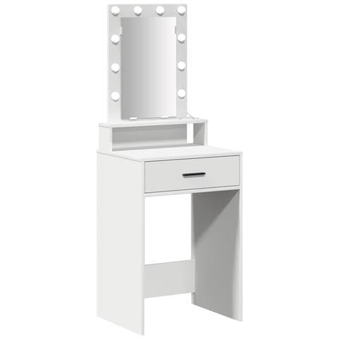 Toeletta vitaXL con luci LED Bianco 50x41x140 cm - Foto 1