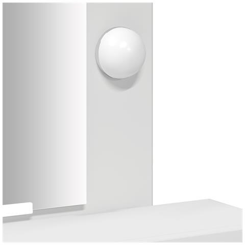 Toeletta vitaXL con luci LED Bianco 50x41x140 cm - Foto 9