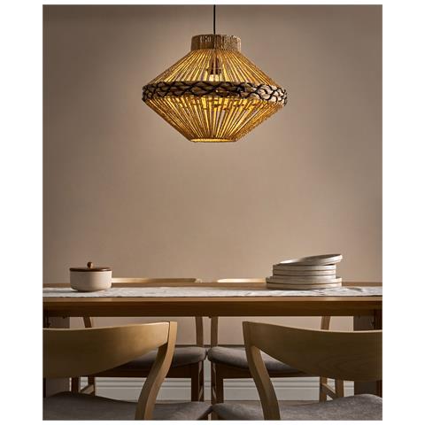 Lampadario Rabacca Corda Di Carta Naturale - Foto 1