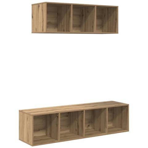 Set di mobili TV 2 pcs rovere artigianale 37 x 37 x 142.5 cm - Foto 1