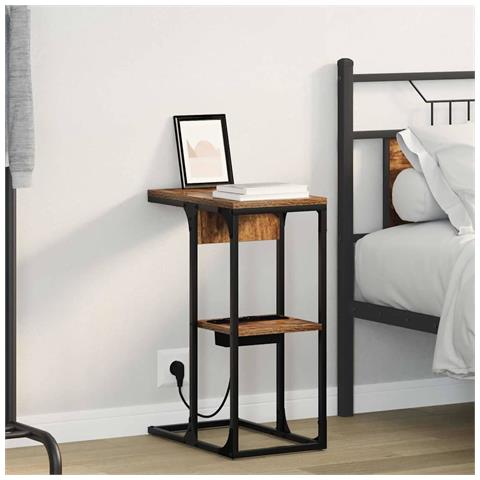 Comodino Rovere affumicato 41.5 x 26 x 60.5 cm - Foto 2