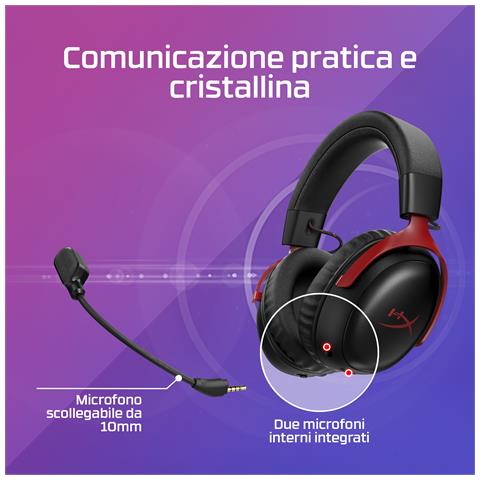 Cloud III S Wireless - Gaming Headset (Nero-Rosso) - Foto 15