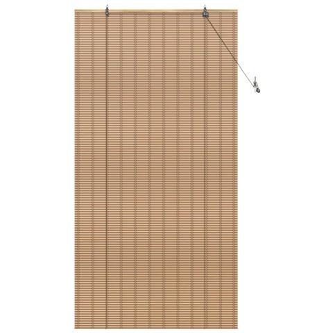Tenda a rullo con tende Marrone Chiaro 120 x 220 cm Bambù - Foto 1