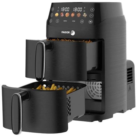 Friggitrice Ad Aria Nera 2x2,5l 2000w - Fg3301 - Foto 2