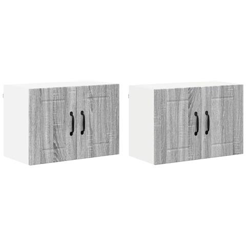 Armadi a pareti per cucina 2 pcs Grigio Sonoma 60 x 31 x 40 cm - Foto 1