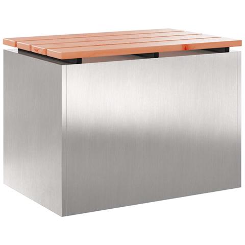 Panchina da giardino Argento 60 x 40 x 43 cm - Foto 1