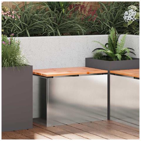 Panchina da giardino Argento 60 x 40 x 43 cm - Foto 2